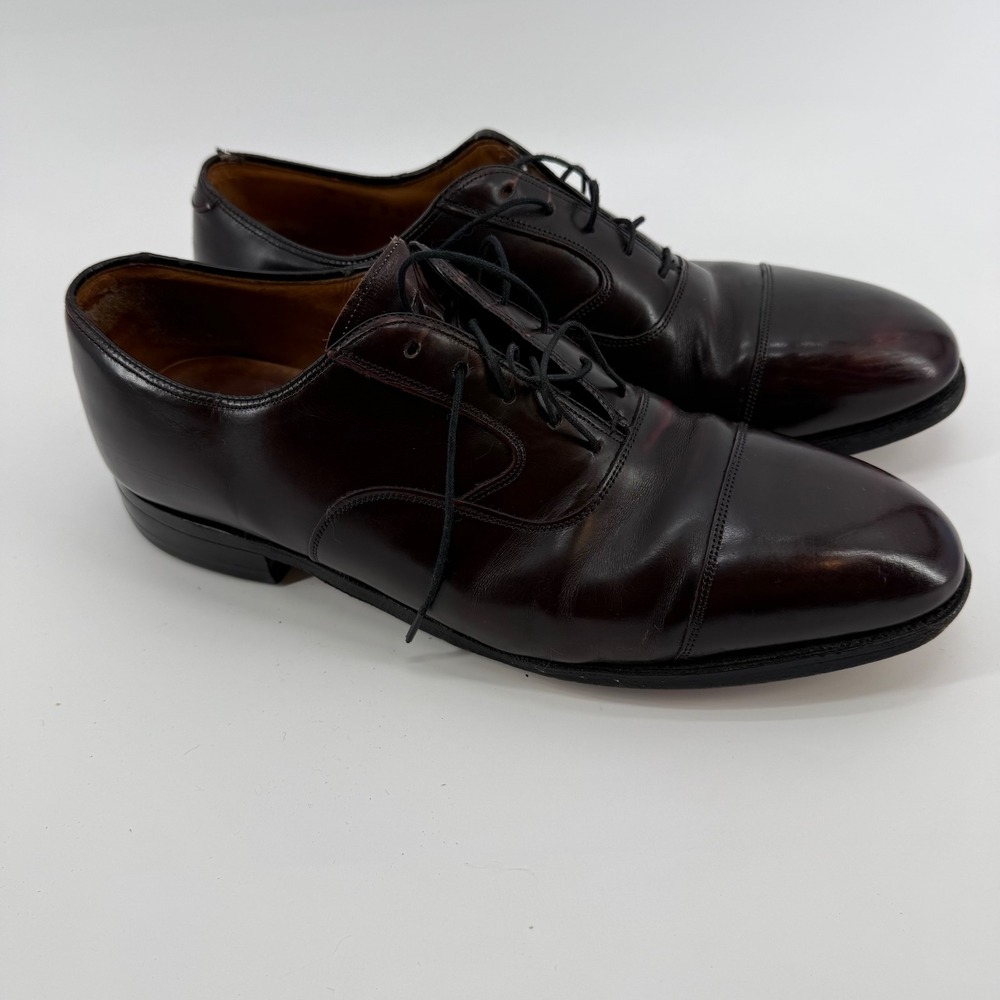 J&M Limited‎ Collection Mens 10 Wingtip Oxford Dress Shoes Burgundy Leather
